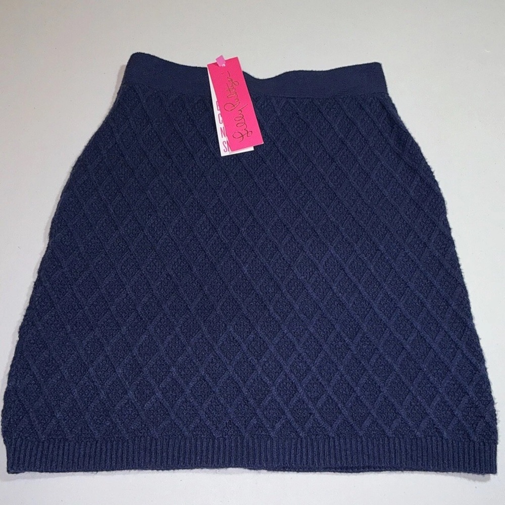 Lilly Pulitzer NWT Lizona Sweater Skirt Low Tide Navy $128 Size XS - Picture 4 of 10